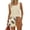 Beige, variant on Floral Resort Wear Co-ord Set for Women - Sleeveless Square Neck Top & Drawstring Waist Shorts with Pockets, Trendy Summer Vacation Matching Outfit Orange L