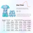 thumbnail image 7 of TiaoBug Kids Girls Printed Short Sleeve T-shirt Rash Guard Swimsuit with Beach Shorts Skirts Athletic Beach Sunsuits Swimwear Light Green 8, 7 of 7