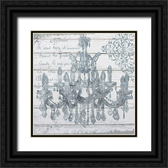 Sophie 6 12x12 Black Ornate Wood Framed with Double Matting Museum Art Print Titled - Wedgewood Glow Two