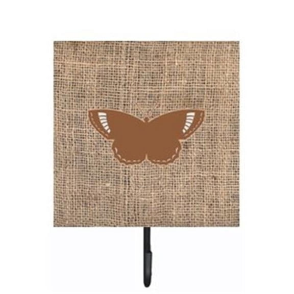 Carolines Treasures BB1029-BL-BN-SH4 Butterfly Burlap and Brown Leash Or Key Holder