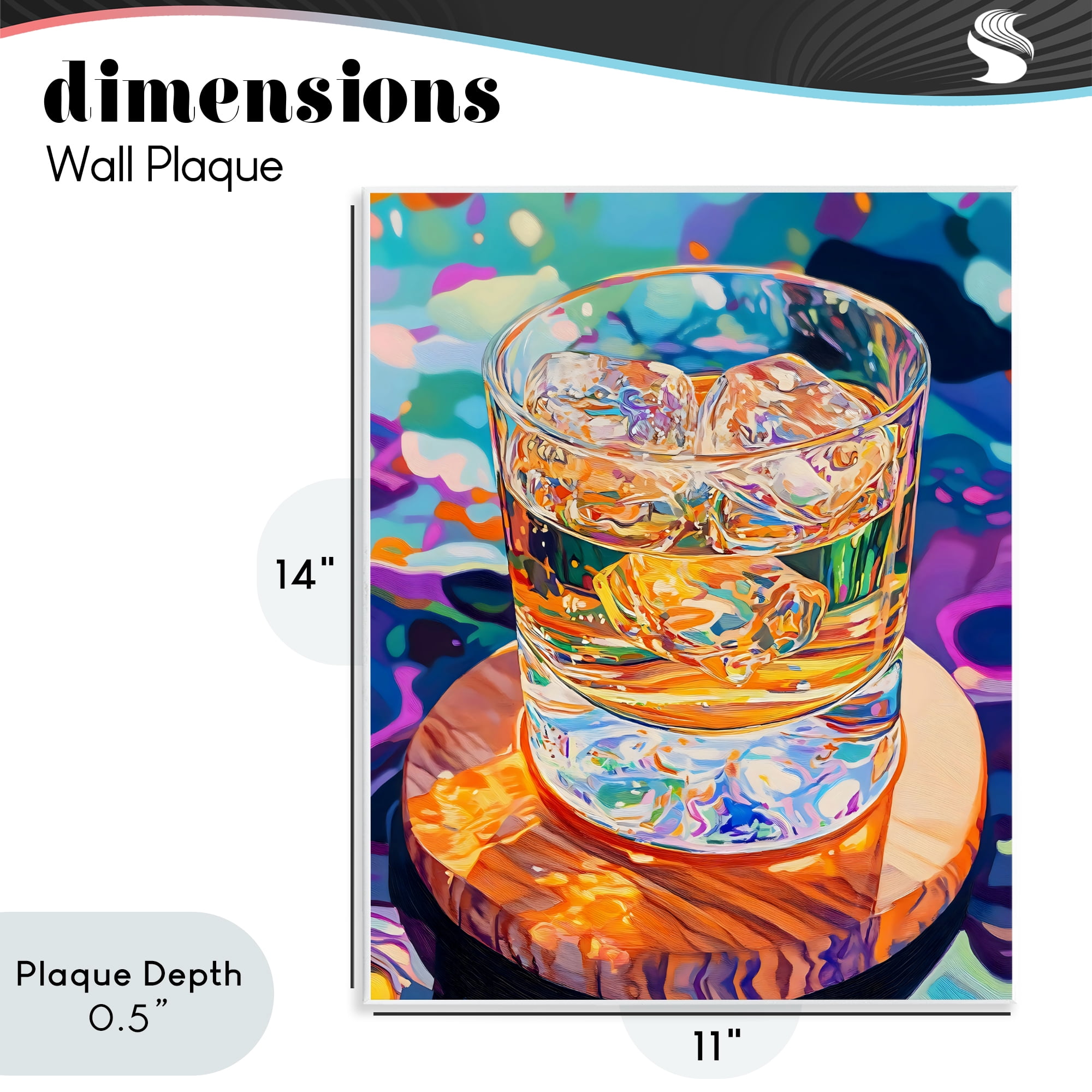 Stupell Industries Ice Cold Glass Reflections Wall Plaque Art, design by Creative Studio