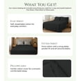 thumbnail image 3 of ROYALE LINENS 100% Organic Cotton Full Sheet Set - 16" Deep Pocket Bed Sheets - Eco Friendly Black Bed Sheets - Sábanas Full - 1 Flat, 1 Fitted & 2 Pillowcases - Black Sheet Set - Cotton Bedding Sets, 3 of 9