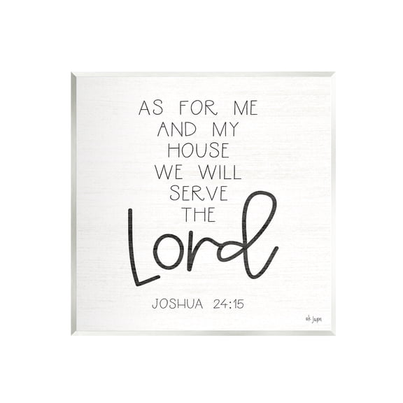 Stupell Industries Joshua 24:15 Spiritual Verse Religious Painting Unframed Art Print Wall Art, 12 x 12