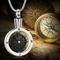 thumbnail image 3 of Compass Urn Necklace for Ashes for Human Stainless Steel Cremation Jewelry Memorial Necklace for Loved Ones Ashes, 3 of 5