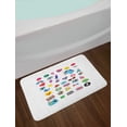 thumbnail image 2 of Emoji Bath Mat, Pop Culture Elements Good Vibes Ice Cream Rocket Donut Star Cartoon Style Drawing, Non-Slip Plush Mat Bathroom Kitchen Laundry Room Decor, 29.5 X 17.5 Inches, Multicolor, Ambesonne, 2 of 2