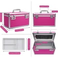 thumbnail image 2 of Hewei Works Locking Box with Portable Storage Case, 38x 22x 24cm, Childproof Medication Lock Organizer, Lockbox for Documents, Medicine & Valuables (PINK), 2 of 8