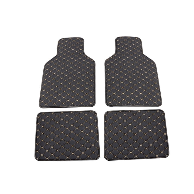 Kenally Alfombrillas de 4 piezas para coche, forro Interior automotriz, alfombrilla para pie, alfombra decorativa, decoración trasera delantera, Automoción decorativa y accesorios Negro Kenally VI016887-04