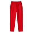 thumbnail image 2 of DAETIROS Mens Sweatpants Open Bottom, Athletic Drawstring Baggy Casual Relaxed Fit with Pockets Mens Sweatpants Red, 2 of 6