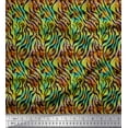 thumbnail image 1 of Soimoi Blue Poly Georgette Fabric Leopard & Tiger Animal Skin Fabric Prints By Yard 52 Inch Wide, 1 of 3