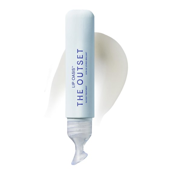 Tratamiento brillante The Outset Lip Oasis | Esenciales para el cuidado de la piel | Vegano | Sin gluten | Belleza limpia | Unisex para todo tipo de piel | 0,3 onzas