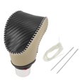 thumbnail image 1 of Cubierta de pomo de cambio de marchas Unique Bargains, protector de mango de cambio para Kia Soul 2020-2023, cuero sintético negro y beige, 1 of 6