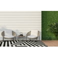 thumbnail image 5 of Linon Outdoor Washable Area Rug Collection, Ivory and Black, 7' x 9', 5 of 9