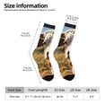 thumbnail image 2 of Sigee Countryside Flower Cow for Contrast Design Soft Moisture-Wicking Socks Crew Casual Athletic Stretchy Loose Middle Tube Socks, 2 of 6