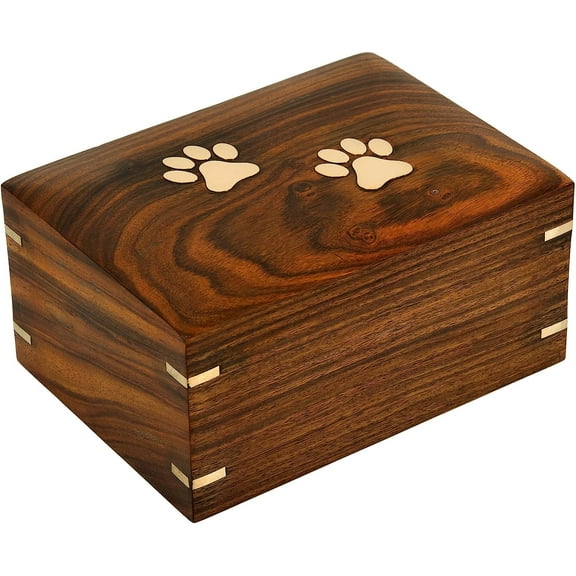 Wooden Handmade Cremation Urn Pet Urns for Ashes Engraved Wood Urns for Adults