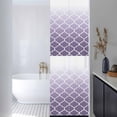 thumbnail image 2 of Lavender Purple Window Privacy Film Moroccan Trellis Abstract Gradient Geometric Decorative Glass Window Film UV Blocking Static Cling Non-Adhesive Sticker Covering for Home Door 17.7 x 78.7 inches, 2 of 8