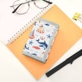 thumbnail image 7 of JIALIOU Nylon Trifold Card Wallet with ID Window Zipper Pocket for Men Women Teen Dolphin Sailboat Starfish Fish, 7 of 7