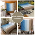 thumbnail image 6 of Blue Brown Tapestry for Bedroom Wall Hanging Tapestry, Gradient Wood Grain Farmhouse Country Ceiling Backdrop Tapestries Poster Blanket Wall Decor for Teens Room Living Room Dorm 59" x 79", 6 of 8