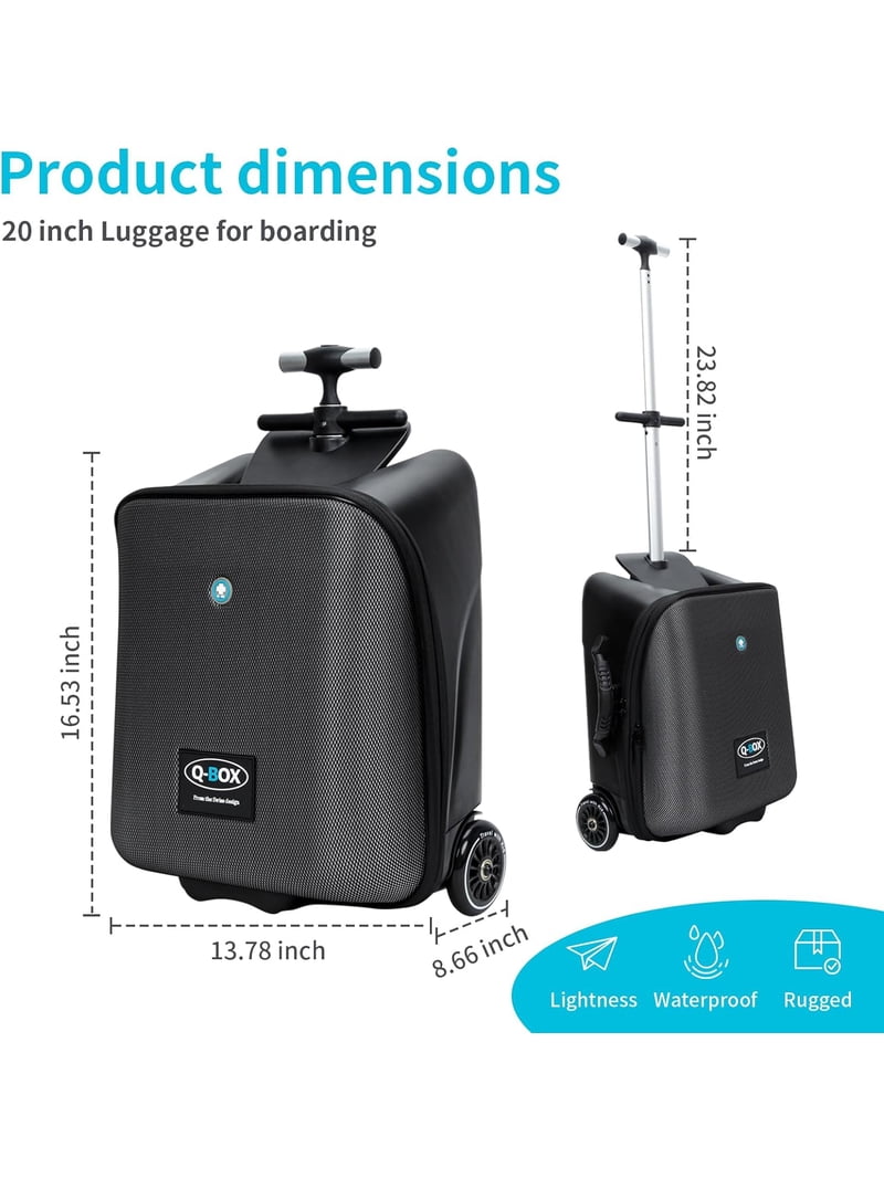Lightweight Expandable Luggage, 20 inch Spinner Wheels, Hard Shell