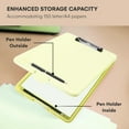 thumbnail image 2 of Arcticice Plastic Clipboard with Storage, A4 Binder Clipboard with Pen Holder, 13x9 Nursing Clipboard for Office Supplies, Yellow, 2 of 6