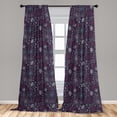 thumbnail image 5 of Ambesonne Floral Curtains, Doodle Daisy Blossoms, Pair of 28"x84", Multicolor, 5 of 5
