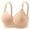 Beige-02, variant on Womens Bras, Simple Solid Color Wireless Bra, Soft Cup Plus Size Comfy Bras