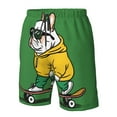 thumbnail image 4 of Logiee Cool Skateboarding Bulldog Print Mens Swim Trunks Quick Dry Board Shorts,Breathable Hawaii Beach Shorts Swimwear Bathing Suits-Medium, 4 of 6