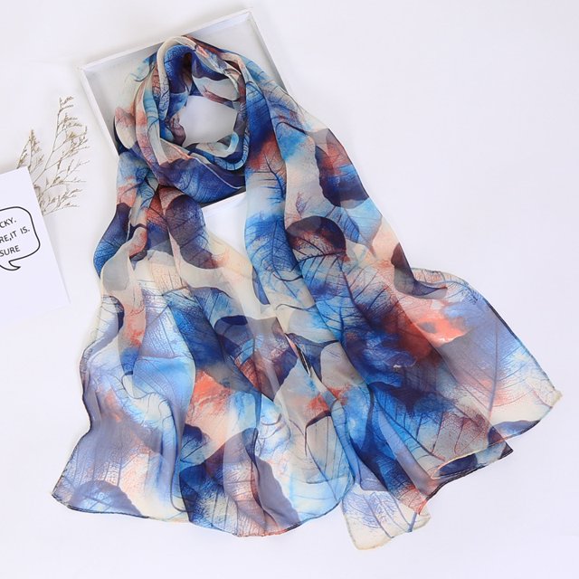 Foulards Légers Mode à Imprimé de Fleurs Foulard Portefeuille en Coton pour Femmes