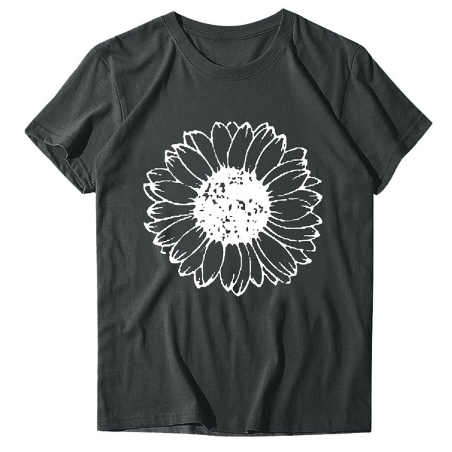 Birdeem T-Shirt à Manches Courtes Imprimé Col Rond Mode pour Femmes Chemise Décontractée Ample