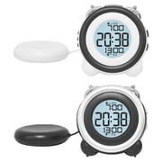 LMOONRL Alarm Clock with Bed Shaker, 4.17 in, Black