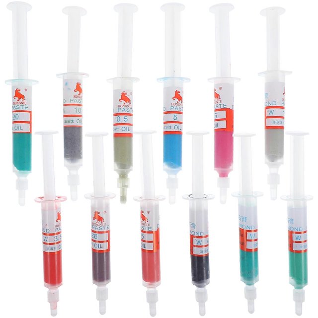 12pcs Metal Mirror Polishing Compound Diamond Polishing Lapping Paste Compound