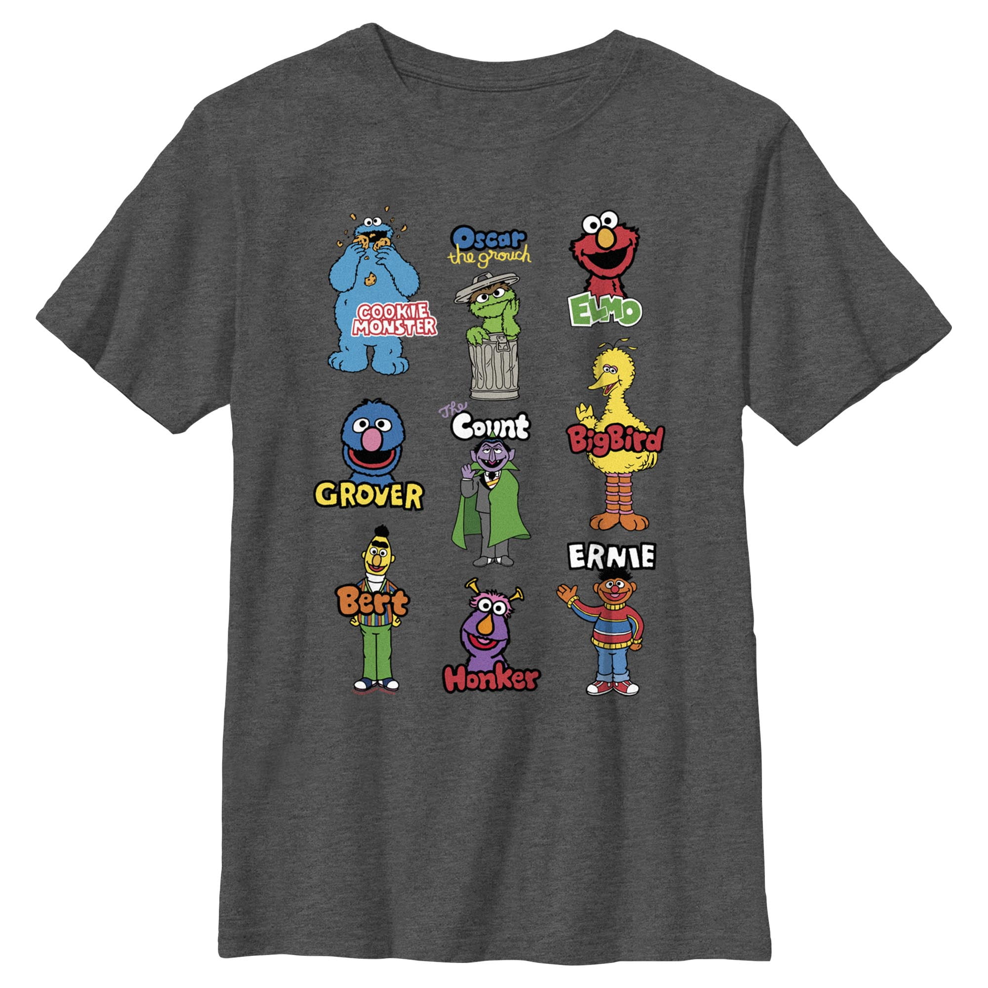 Boy's Sesame Street Character Introductions Graphic T-Shirt