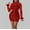 Red, variant on Oplxuo Sexy Feather Patchwork Sequins Club Dresses for Women Rhinestone Long Sleeve Mini Bodycon Evening Party Cocktail Dress