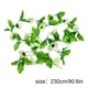 thumbnail image 2 of Guirnalda de girasol artificial de 18 cabezas, simulación de flor, vid, colgante de pared, plástico, flor falsa, ratán, blanco cremoso Advancent HA8325-07B, 2 of 6