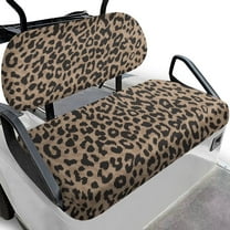 Binienty 2 PCS Golf Cart Seat Cover Leopard Print Golf Cart Front Seat Covers Blanket Towel Washable Fabric Universal for EZGO TXT RXV/Club Car DS Precedent 2-Person Seats Carts