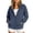 Navy-1, variant on Zip Up Hoodie for Girls Long Sleeve Cotton Sweatshirt Jackets Solid Color,Full Zip Hoodie Jacket,Girls Sweatshirt,Front Pockets,Casual,Loose,Girls 2-13 Years,Daiy Wear