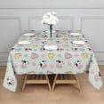 thumbnail image 3 of Green Cow Cup Pattern Square Tablecloth,Waterproof Square Table Cover,Wipeable Spillproof Washable Table Cover for Home Kitchen Party Decor 60"x60"(152x152cm), 3 of 6