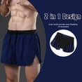 thumbnail image 2 of Graflsoa Men's Quick-Dry Running Shorts with Anti-Chafing Design, Built-In Liner, Back Pockets, Lightweight & Breathable for Sports, Black, XL (DK80025#), 2 of 6