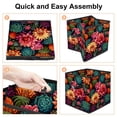 thumbnail image 4 of Cactus Foldable Storage Basket Organizer Bins with Handle, 10.8"x10.5"x10.6", Large Capacity Storage Bins, 4 of 6