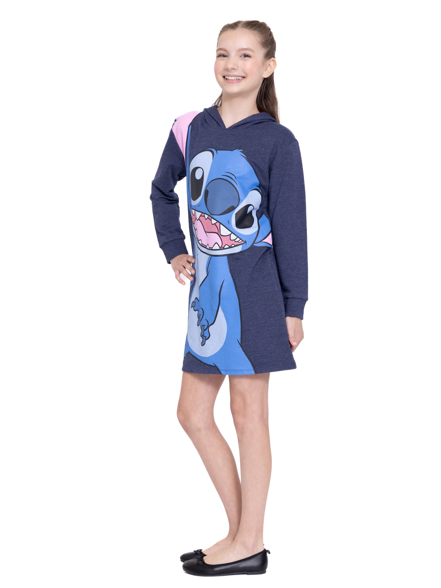 Stitch Girls Hooded Long Sleeve Cosplay Dress, Sizes 4-12