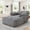 Light Gray, variant on Reliancer 67.7" Oversized Chaise Lounge Chair Indoor, Faux Fur Upholstered Boneless Sofa Bed, Deep Seat Sleeper Couch Reading Chairs with Armrest, Cloud Sofas Couches for Living Room, Dark Gray