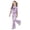 X22 Light Purple, variant on Bjutir Kids Girls Outfit Set Bowtie Print Short Sleeve Crew Neck T Shirt With Pants Outfit Summer Lightweight Toddler Girls Set Size 9-10 Years Black