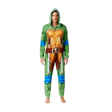 Briefly Stated Mens Leonardo Ninja Turtle Costume Body Suit Pajama