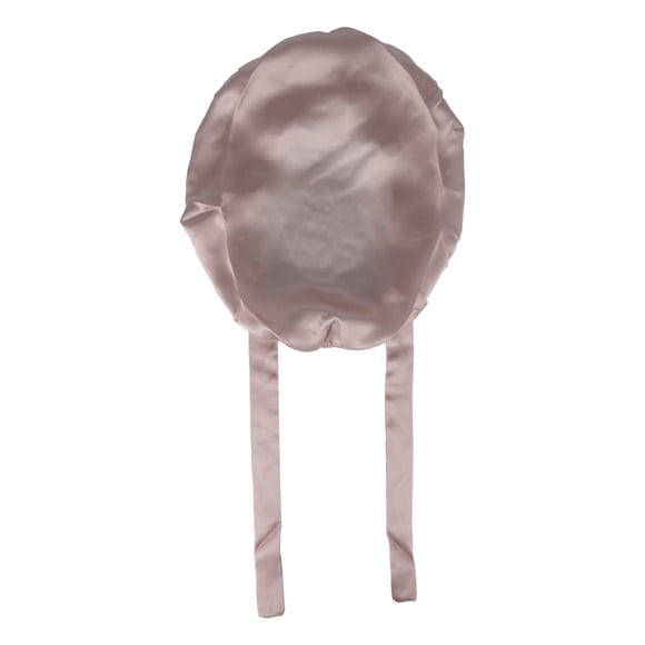 Bonete de cabello de seda sintética Unique Bargains con correas ajustables, gorro de dormir nocturno para mujeres, color rosa loto