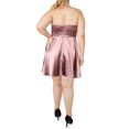 thumbnail image 2 of Sequin Hearts Womens Front Pocket Fit & Flare Dress, Pink, Juniors, 15, 2 of 3
