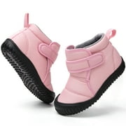 Ecetana Toddler Winter Snow Boots Boys Girls Cold Weather Baby Faux Fur Shoes