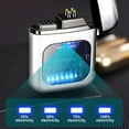 thumbnail image 5 of Electronic Lighter, USB Fast Charging, LED Power Display, Windproof, Cool Flashing Light, Alloy Body, Transparent Chip Structure, Reusable Lighter, 5 of 6