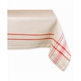 thumbnail image 2 of Contemporary Home Living 104' White and Red French Striped Rectangular Table Cloth, 2 of 4