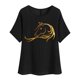 thumbnail image 1 of Vestidos Casuales Para Mujer, Blusas De Mujer De Moda Camisetas estampadas de moda para mujer, blusas casuales de lino holgadas de manga corta con cuello redondo y raglán, 1 of 4
