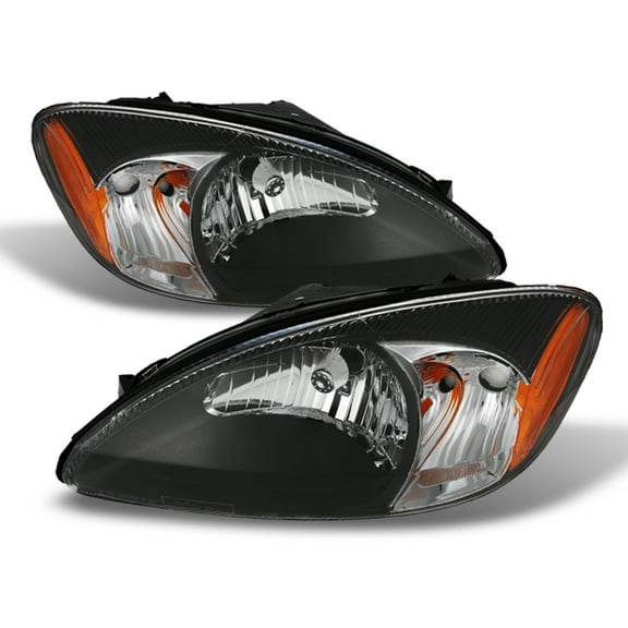AKKON - For Ford Taurus OE Replacement Black Bezel Headlights Driver/Passenger Head Lamps Pair New