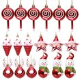 thumbnail image 2 of 3/6 piezas de piruletas navideñas con forma de bastón de caramelo, colgantes para árbol de Navidad, adornos de bolas para colgar, decoraciones navideñas para el hogar, regalo de Año Nuevo 2024, 2 of 5
